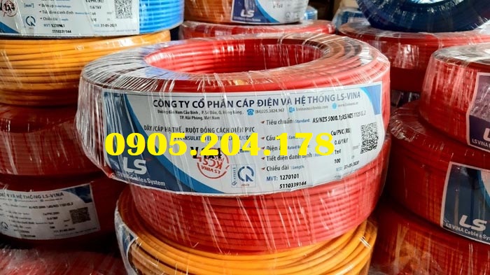 Dây Cáp Hạ Thế LS VINA V-1x4mm2 0.6/1kV Cu/PVC - Đại lý dây cáp điện An Lộc