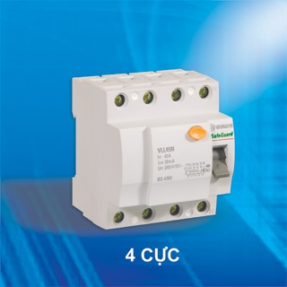 Aptomat chống giật RCCB Sino VLL45N 4 cực 25A 100mA