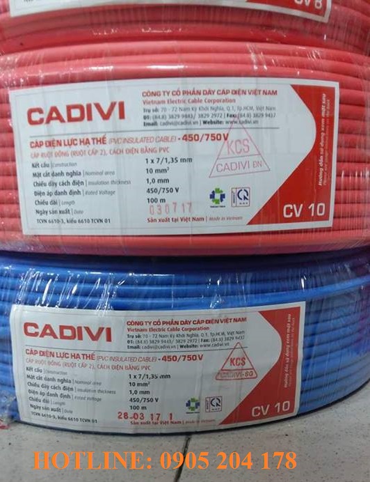 DÂY CÁP ĐIỆN CV 10.0-0.6/1KV - ĐẠI LÝ DÂY CÁP ĐIỆN AN LỘC