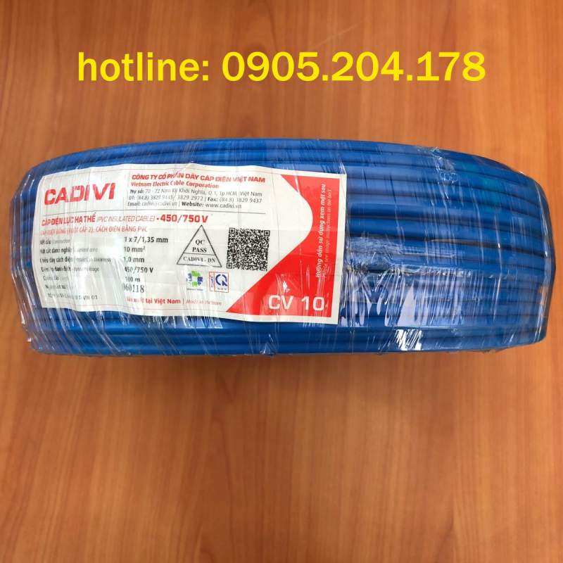 Dây điện Cadivi 10.0 mm2 - Đại lý cáp điện Cadivi tại TP.HHCM